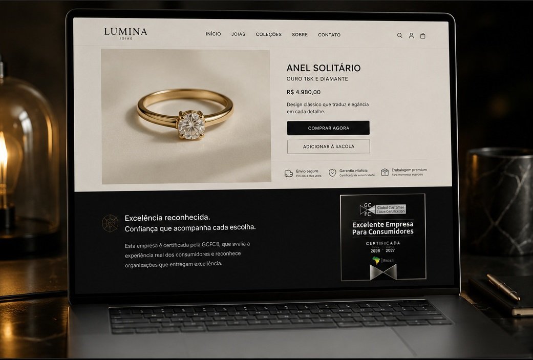 Aplicação do selo GCFC em site e e-commerce
