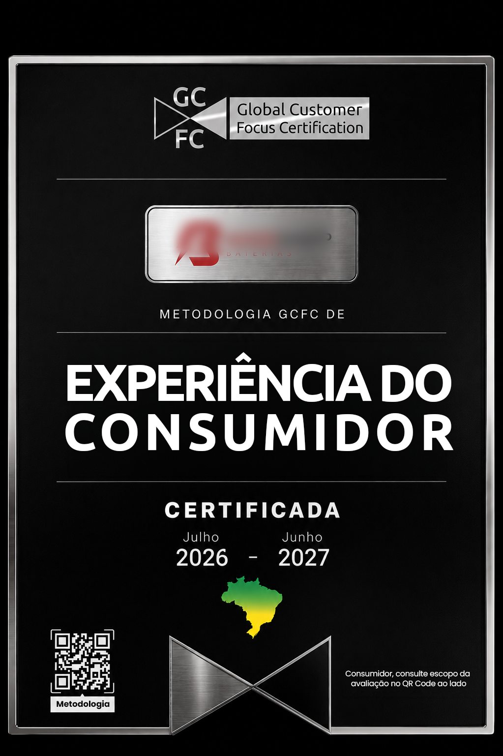 Selo físico GCFC com QR Code de validação