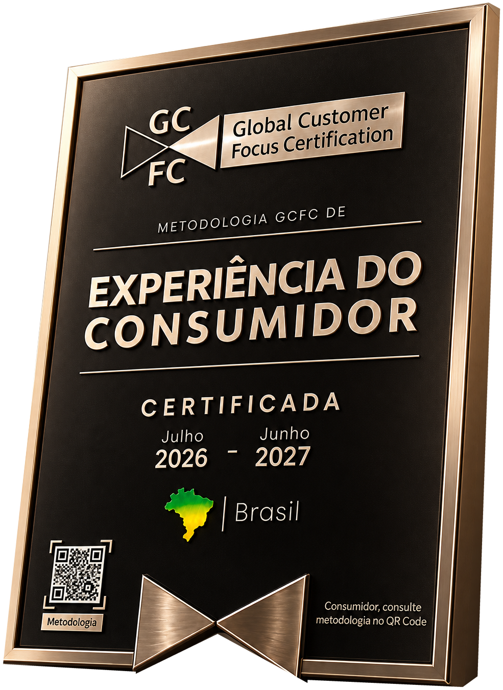Placa física da Certificação GCFC