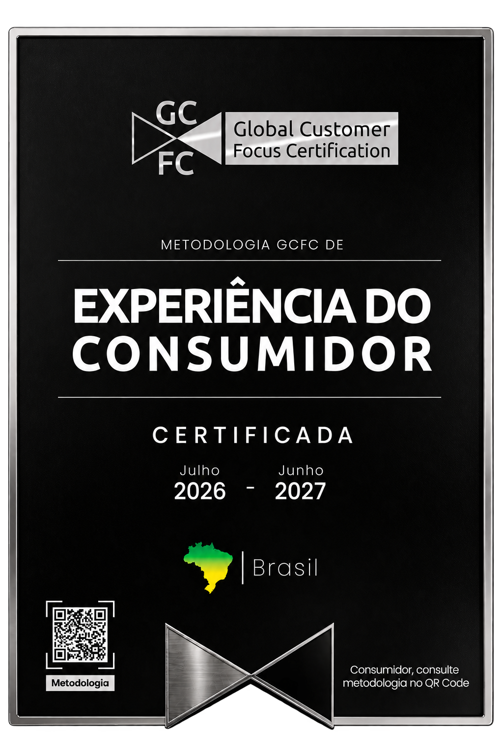 Selo oficial da Certificação GCFC — Experiência do Consumidor